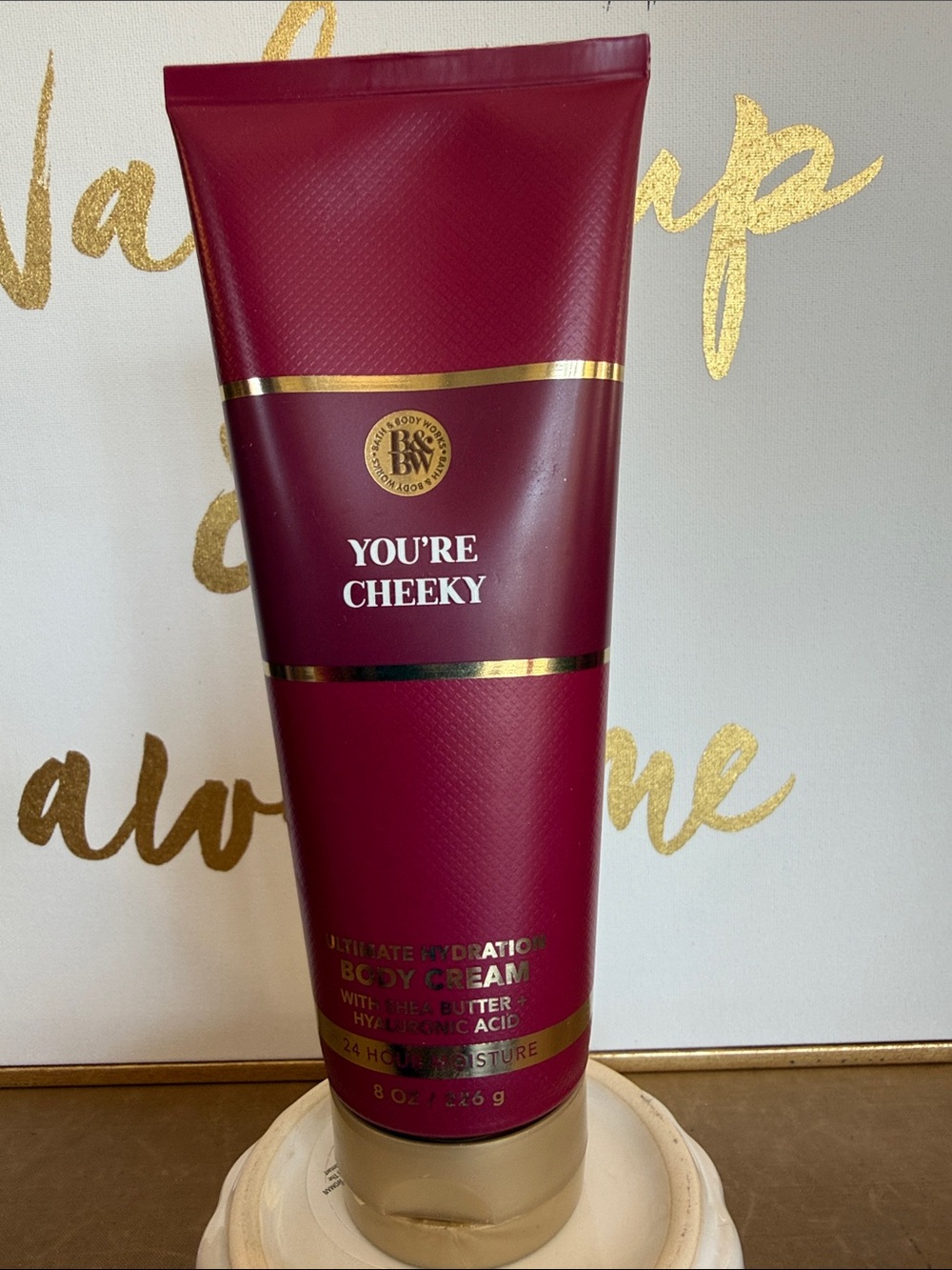 Bath & Body Works You're Cheeky Deep Berry Body Cream - Burgundy & Gold